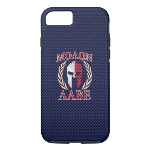 Molon Labe Spartan Warrior Carbon Fiber Style iPhone 87 Case