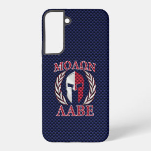 Molon Labe Spartan Warrior Carbon Fiber Style Samsung Galaxy S22+ Case