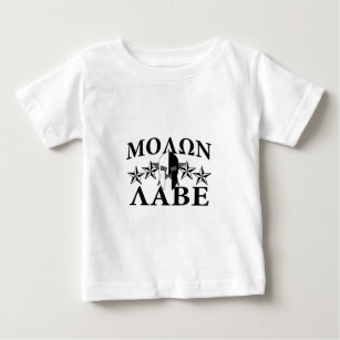 Molon Labe Spartan Warrior Helmet 5 stars B&W Baby T-Shirt