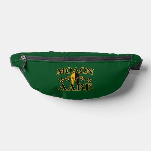 Molon Labe Spartan Warrior Helmet 5 stars Fanny Pack