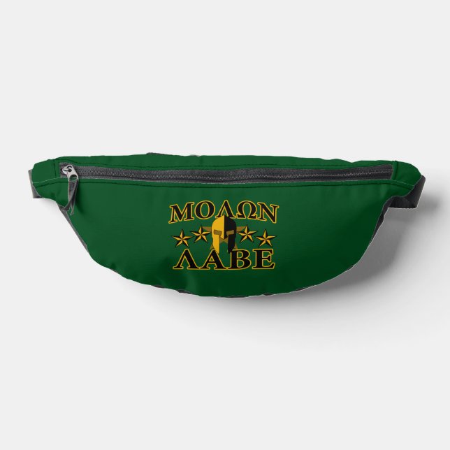 Molon Labe Spartan Warrior Helmet 5 stars Fanny Pack (Lay Down)