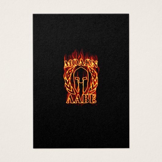 Molon Labe Spartan Warrior in Flames (Front)