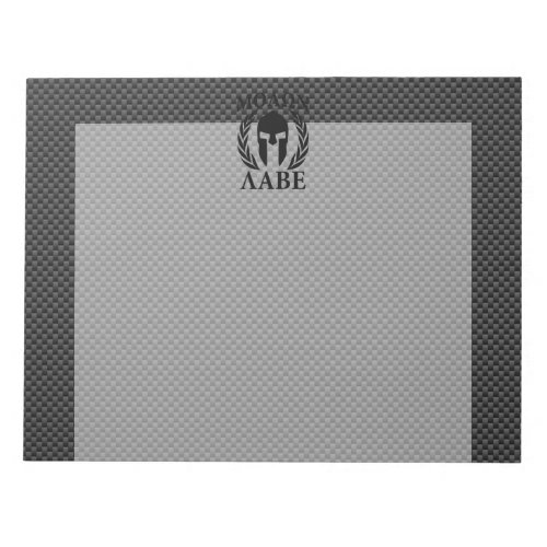 Molon Labe Spartan Warrior Laurels Carbon Decor Notepad