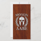 Molon Labe Spartan Warrior Laurels Chro Wood Print (Front)