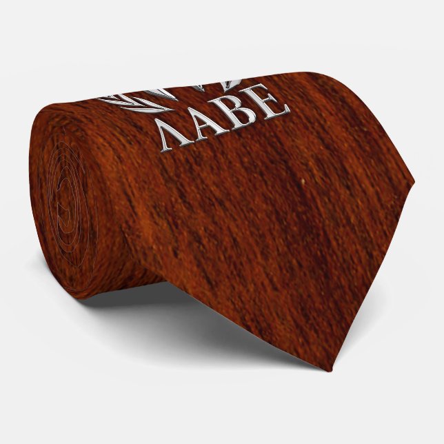 Molon Labe Spartan Warrior Laurels Chro Wood Print Tie (Rolled)