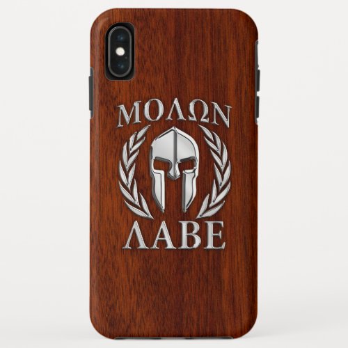 Molon Labe Spartan Warrior Laurels Chrome Style iPhone XS Max Case