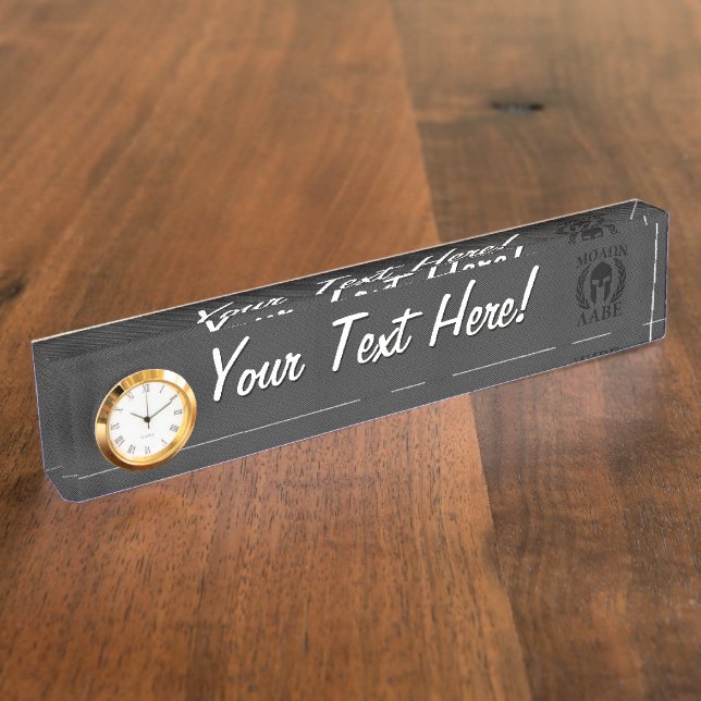 Molon Labe Spartan Warrior Laurels Desk Name Plate (Side)