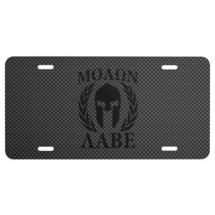 Molon Labe Spartan Warrior Laurels License Plate