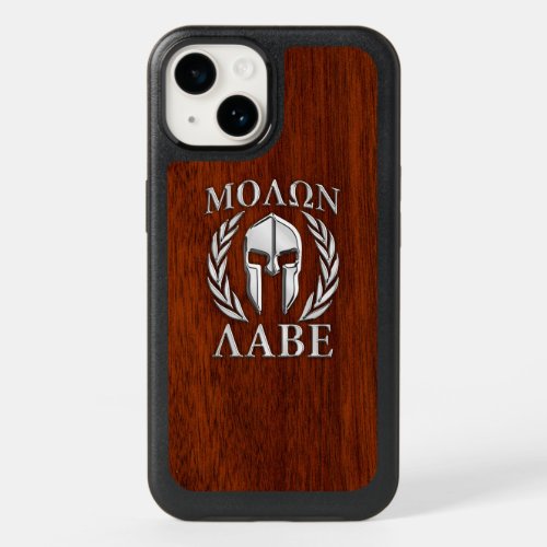 Molon Labe Spartan Warrior Laurels Mahogany Print OtterBox iPhone 14 Case