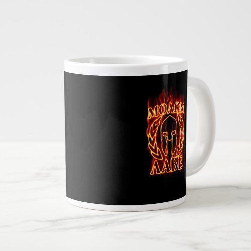 Molon Labe Spartan Warrior Laurels on Fire Giant Coffee Mug