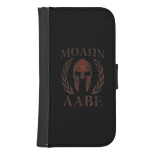 Molon Labe Spartan Warrior Laurels Galaxy S4 Wallet Case