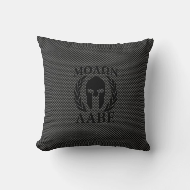 Molon Labe Spartan Warrior Laurels Throw Pillow (Front)