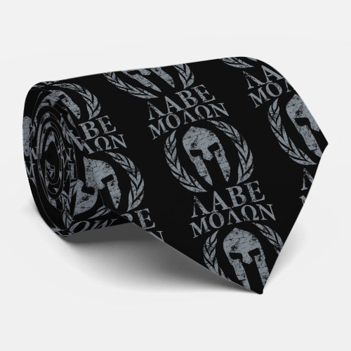 Molon Labe Spartan Warrior Laurels Tie