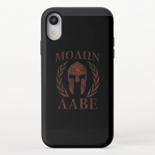 Molon Labe Spartan Warrior Laurels iPhone XR Slider Case