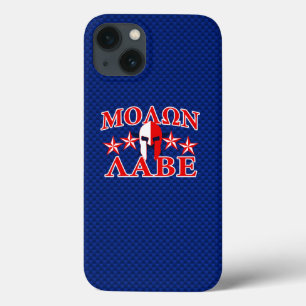 Molon Labe Spartan Warrior Mask 5 stars Patriot iPhone 13 Case