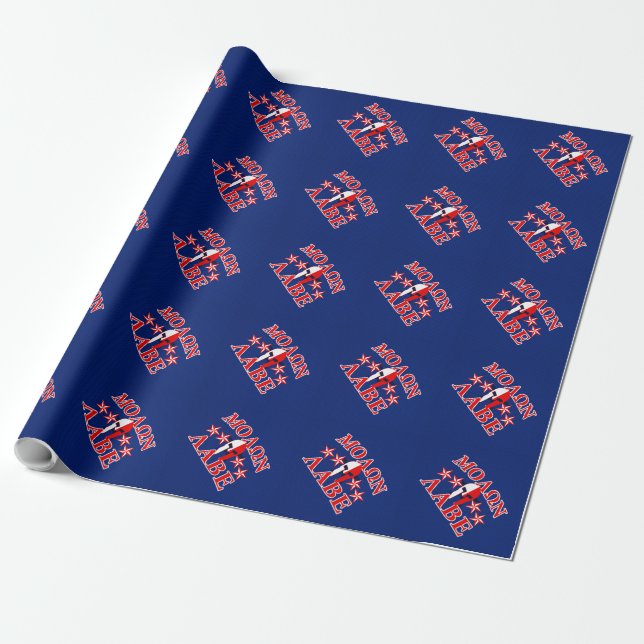 Molon Labe Spartan Warrior Mask 5 stars Patriot Wrapping Paper (Unrolled)
