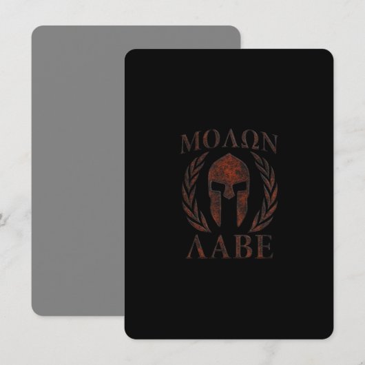 Molon Labe Spartan Warrior Mask Laurels Iron (Front/Back)