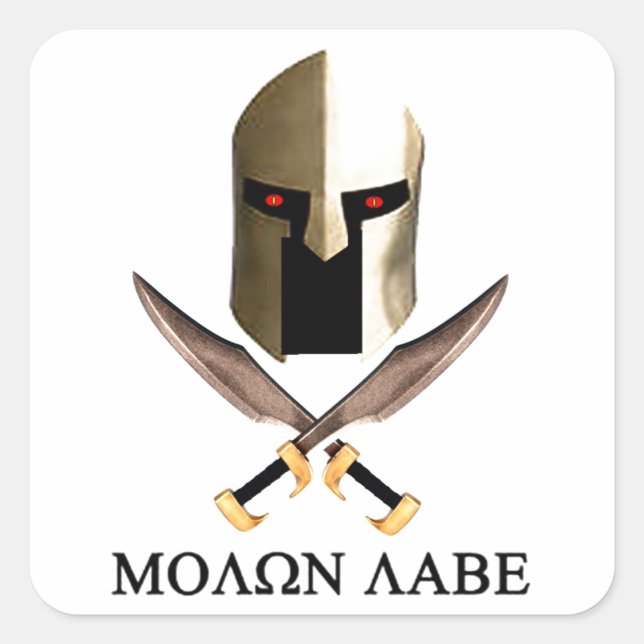 MOLON LABE SQUARE STICKER (Front)
