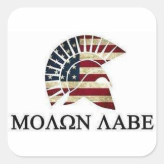 MOLON LABE SQUARE STICKER
