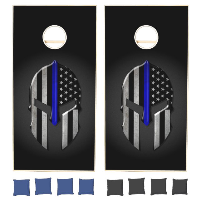 Molon Labe Thin Blue Line Cornhole Set (Set)