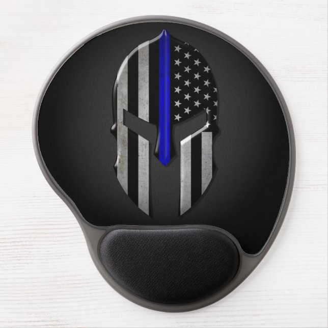 Molon Labe Thin Blue Line Gel Mouse Pad (Front)