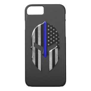 Molon Labe Thin Blue Line Helmet iPhone 8/7 Case