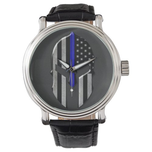 Molon Labe Thin Blue Line Watch