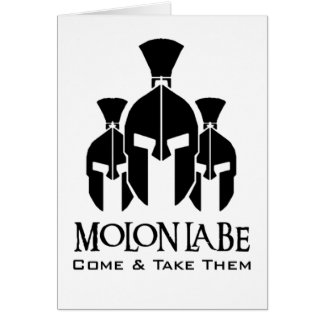 MOLON LABE Triple Threat words Cards