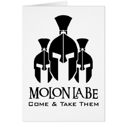MOLON LABE Triple Threat words Cards (Front)
