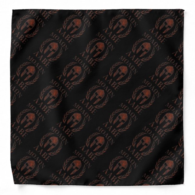 Molon Labe Warrior Laurels Iron Mask Bandana (Front)