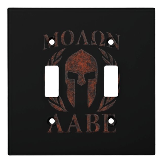 Molon Labe Warrior Laurels Iron Mask Light Switch Cover (Front)