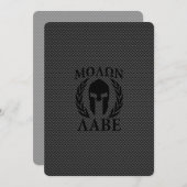 Molon Labe Warrior Laurels on Black Carbon (Front/Back)