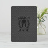 Molon Labe Warrior Laurels on Black Carbon (Standing Front)
