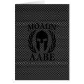 Molon Labe Warrior Laurels on Black Carbon (Front)