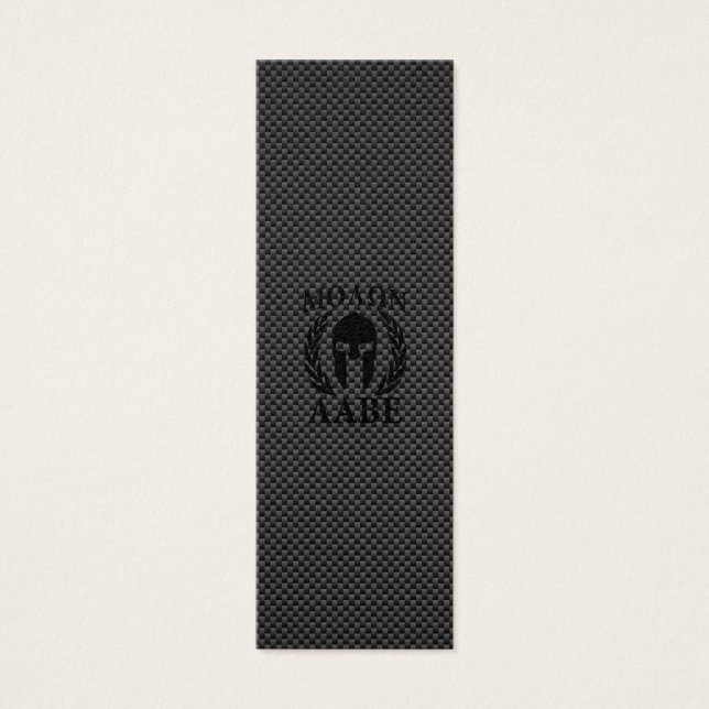Molon Labe Warrior Laurels on Black Carbon (Front)