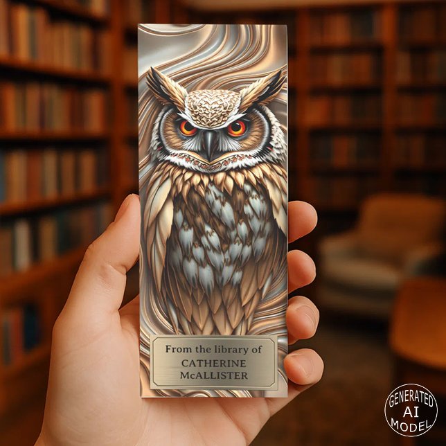 Molten Copper and Silver Owl Spirit Keeper Bookmarks (Creator Uploaded)