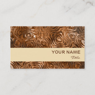 Molten "Copper" print business card cream stripe