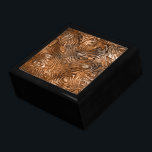 Molten "Copper" print tile gift box large<br><div class="desc">Gift box with a cool "liquid metal look" abstract design,  and swirling,  bubbling shapes in shades of orange. Can be used as a background for your own text,  images and ideas. Please note this is a printed digital art image,  it does not shine or contain real metal.</div>