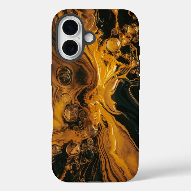 Molten Gold Abstract Case-Mate iPhone Case (Back)