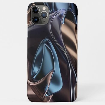 Molten Gold And Blue Abstract Iphone Case by SharonCullars at Zazzle