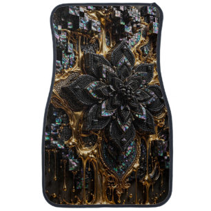 Molten Gold Gothic Pearl Extra 3D Mosaic Car Floor Mat