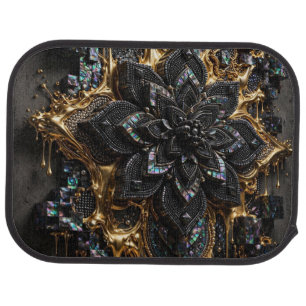 Molten Gold Gothic Pearl Extra 3D Mosaic Car Floor Mat