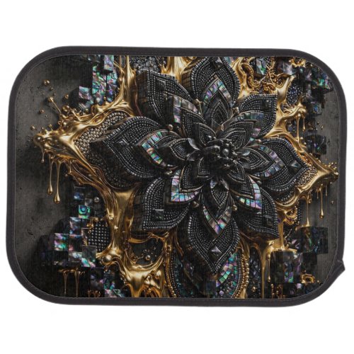 Molten Gold Gothic Pearl Extra 3D Mosaic Car Floor Mat