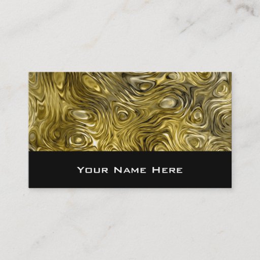 Customizable Molten "Gold" print business card black