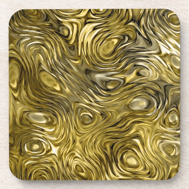 Molten "Gold" print coaster set (Front)