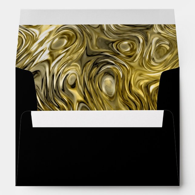 Molten "Gold" print envelope A7 black (Back (Bottom))