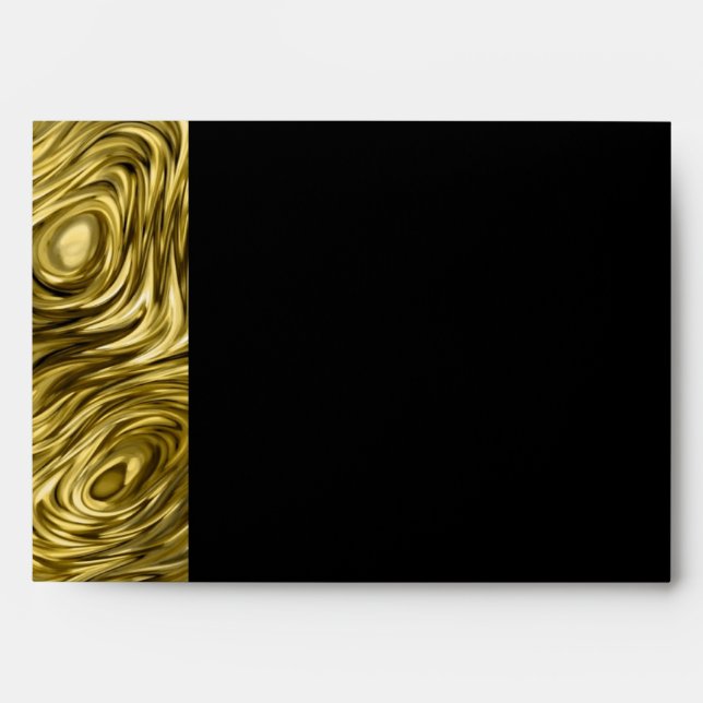 Molten "Gold" print envelope A7 side stripe black (Front)