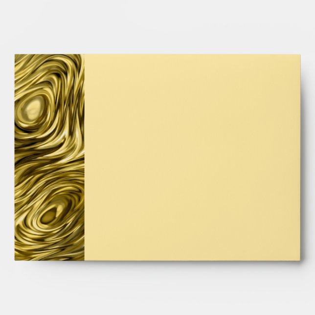 Molten "Gold" print envelope A7 side stripe ceam (Front)