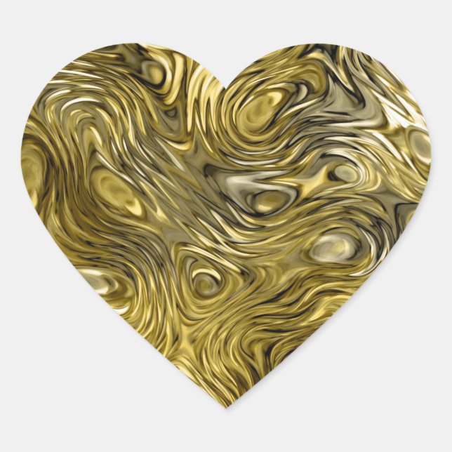 Molten "Gold" print sticker heart (Front)