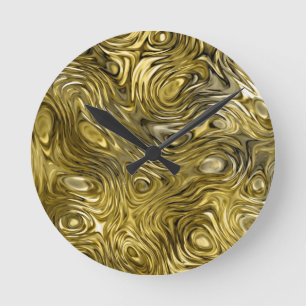 Molten "Gold" print wall clock